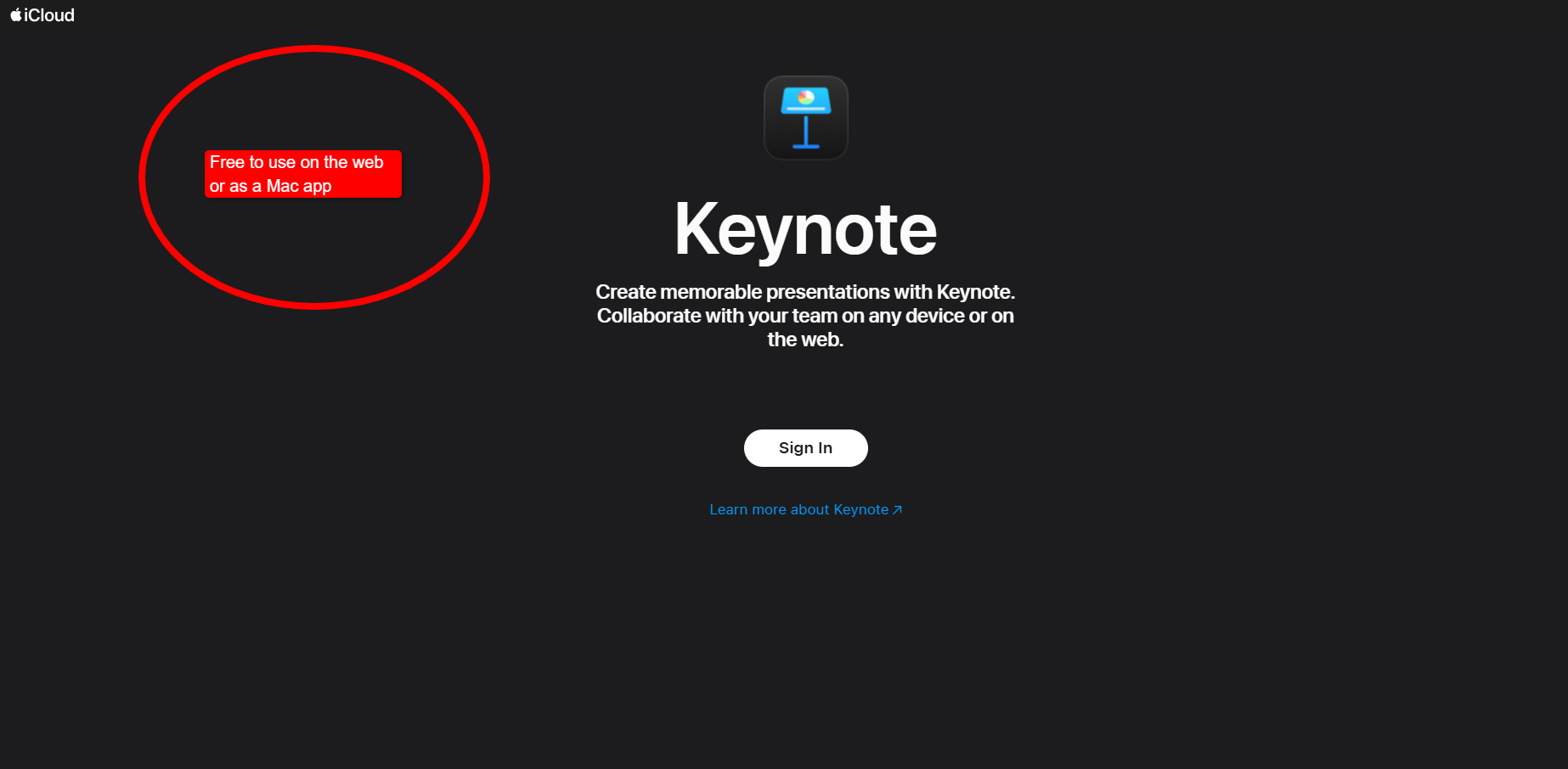 Keynote app