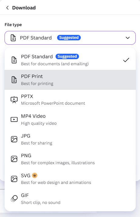 canva export options