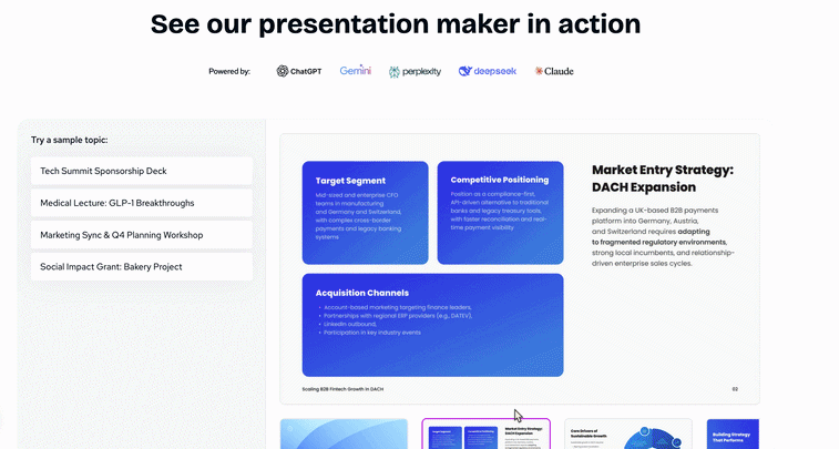 decksy ai creating presentation