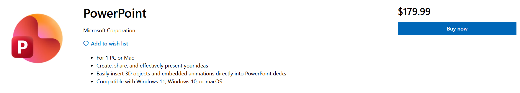 powerpoint license price