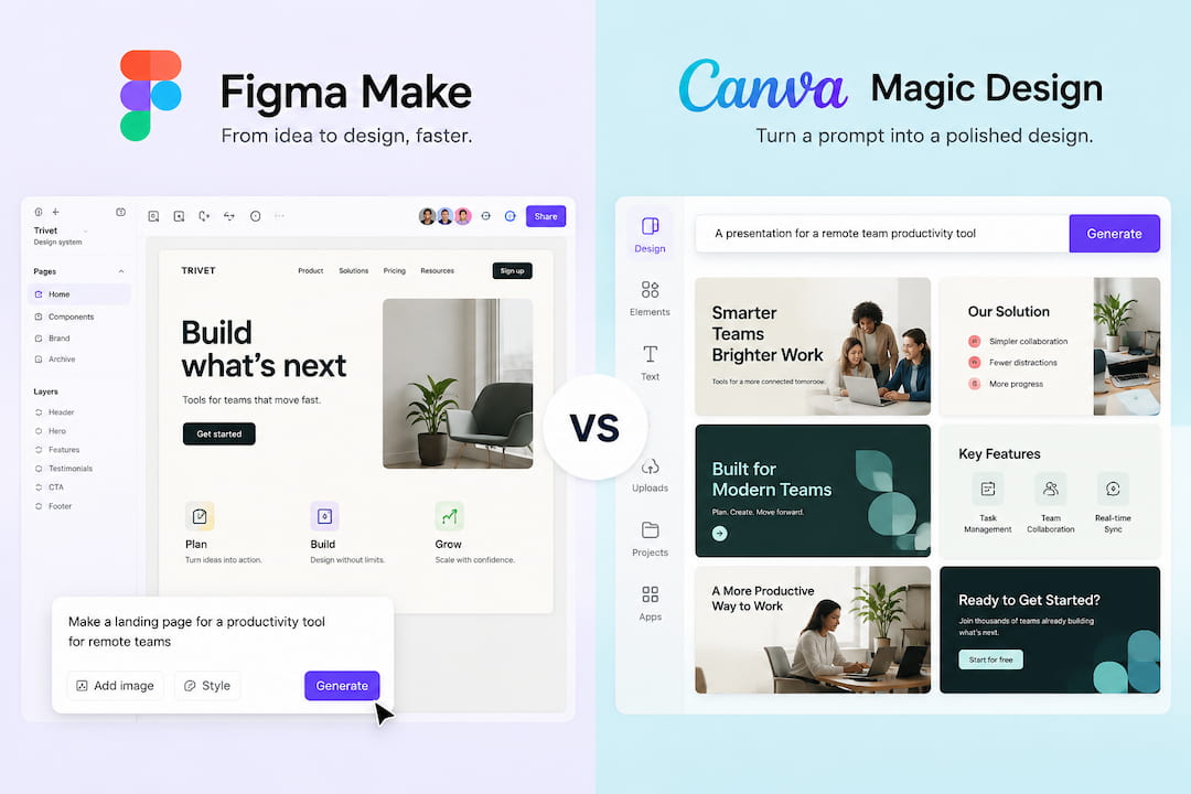 Figma Make vs Canva Magic Design