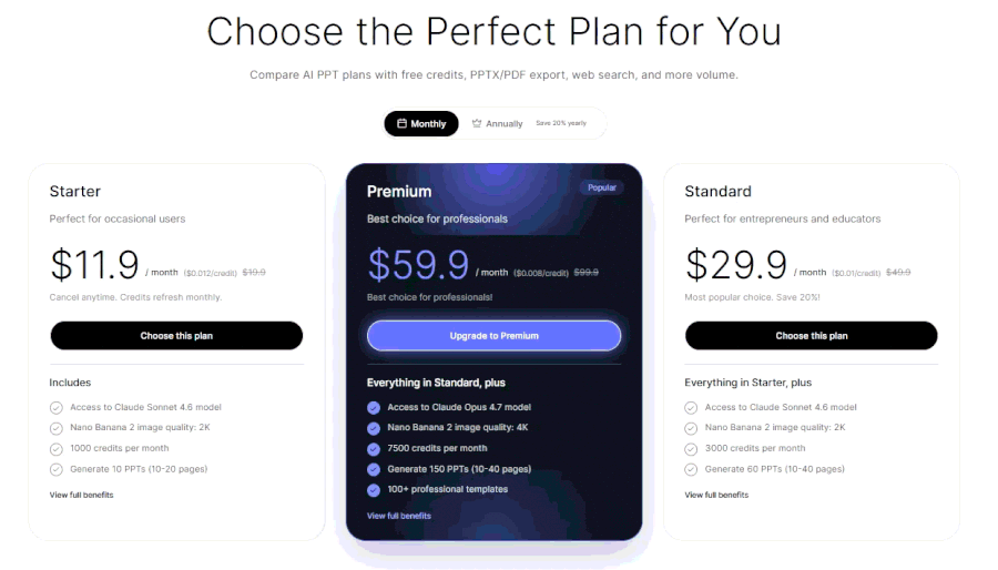 choose the perfect plan