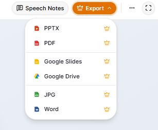 export options