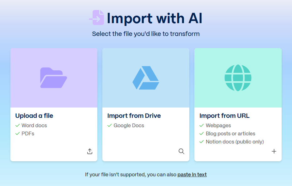 gamma import with ai
