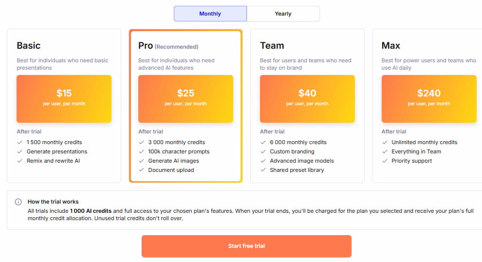 Plus AI prices