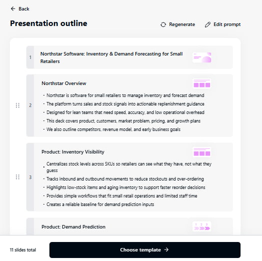 decksy pitch deck outline