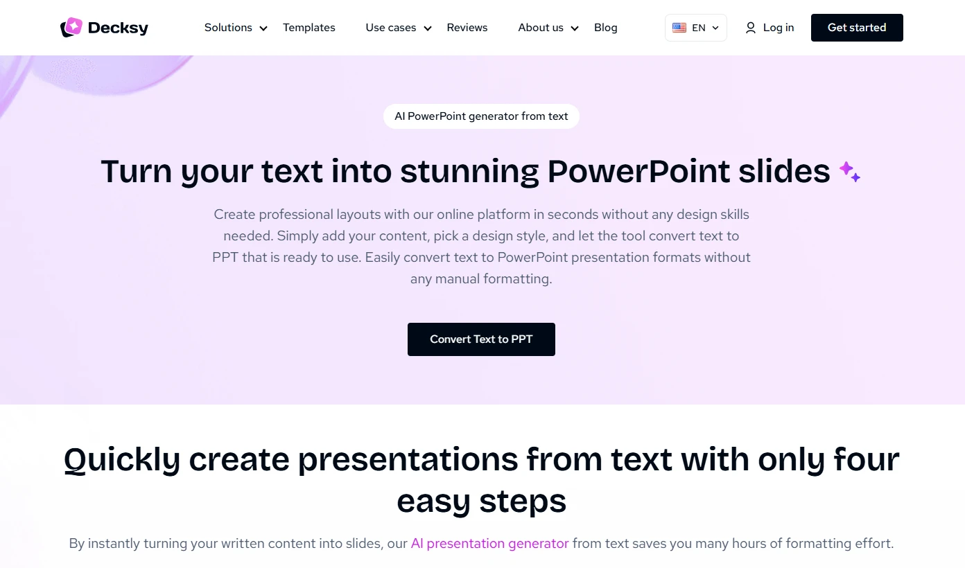 decksy text to ppt