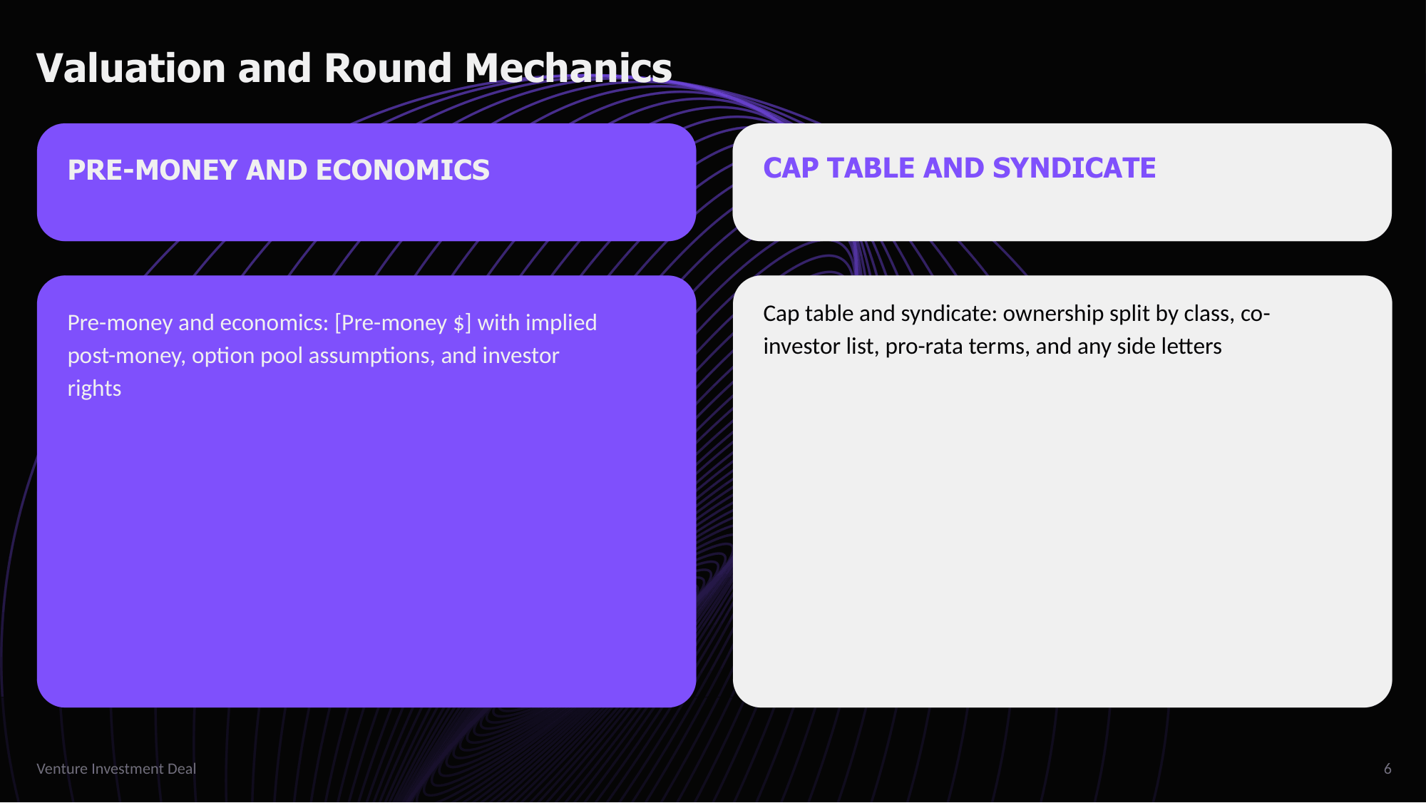 Simple Forecast Example Investment Presentation Template for Investor Pitches