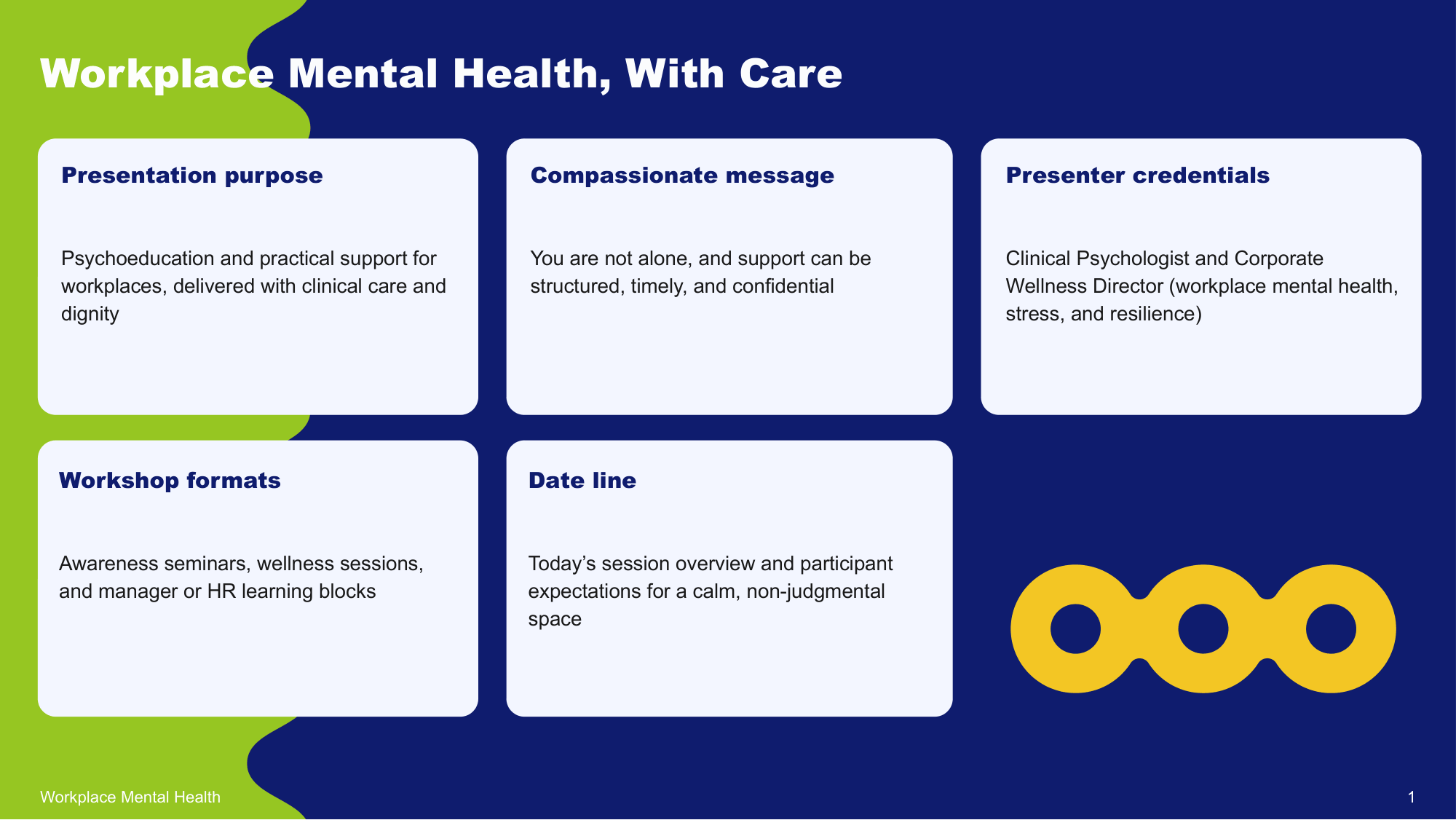 Mental Health Presentation Template for Awareness & Education