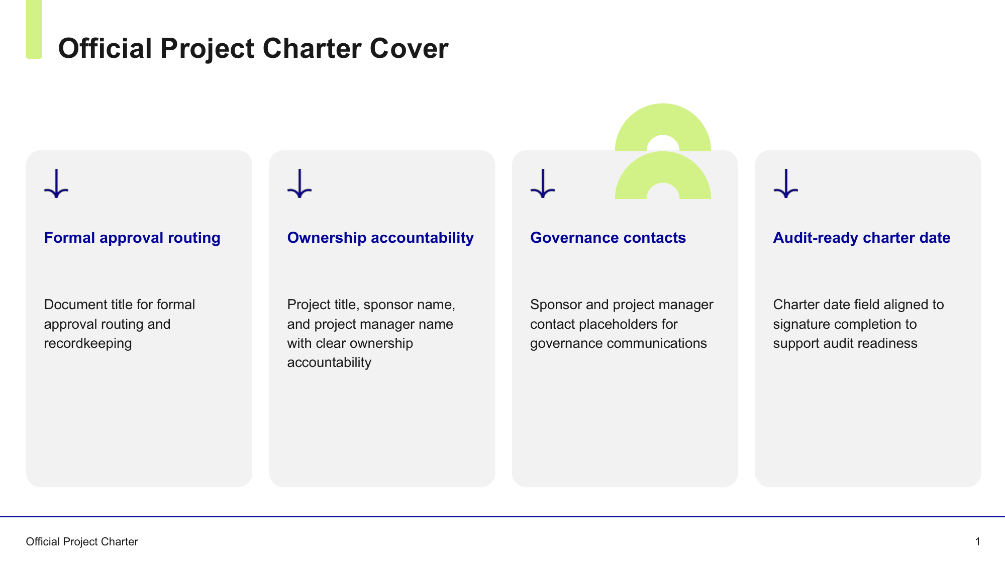 Project Charter PowerPoint Template for Project Planning