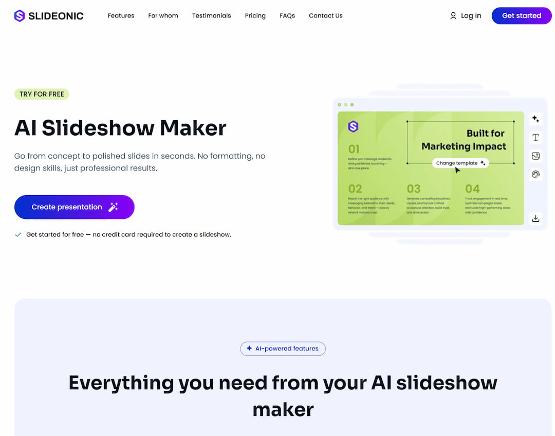 slideonic pitch deck maker
