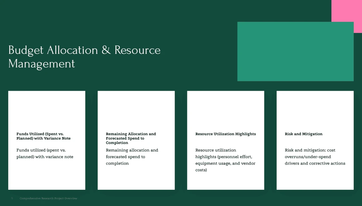 research project presentation template