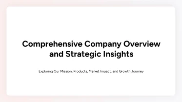 company overview presentation template