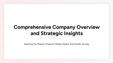 company overview presentation template