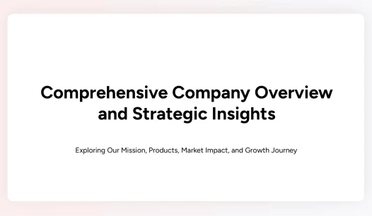 company overview presentation template