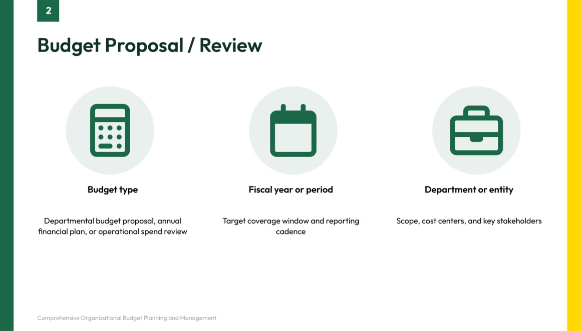 budget presentation template
