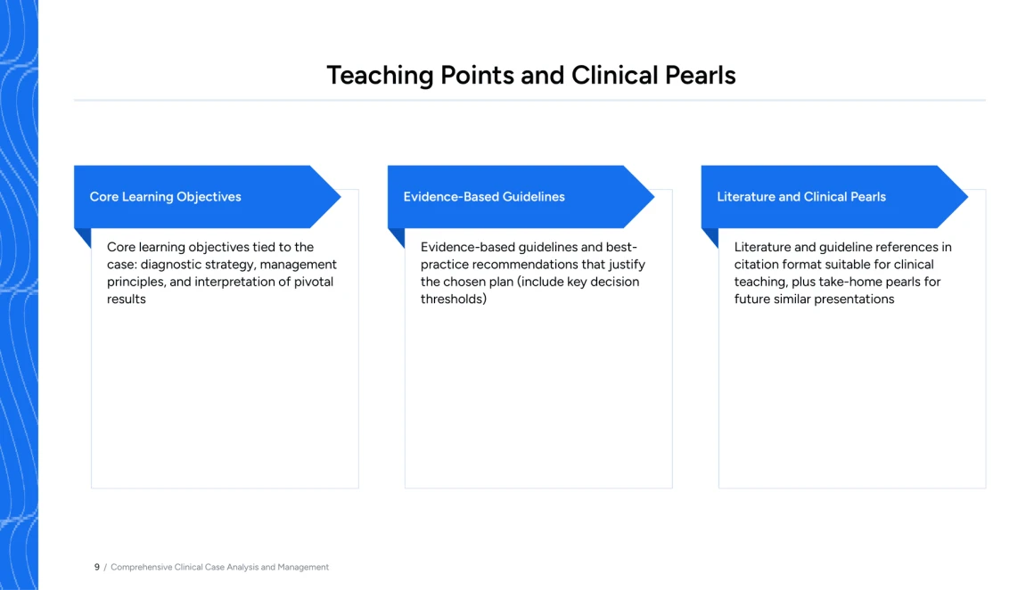 patient case presentation template