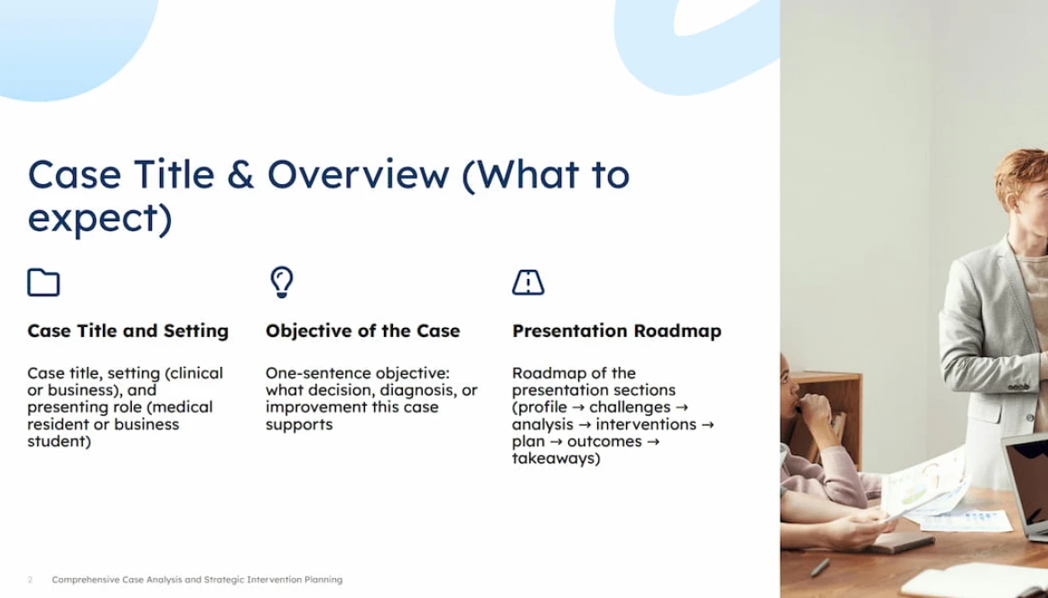 Case presentation templates