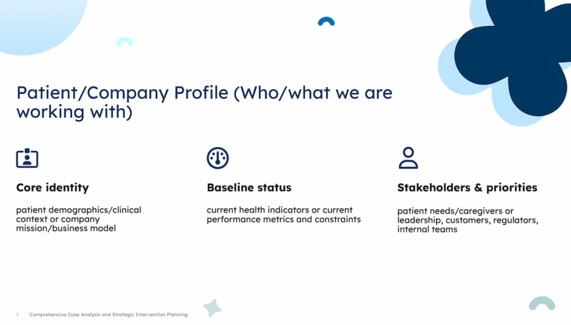 Case presentation template by Decksy