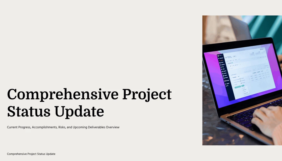 project update slide template