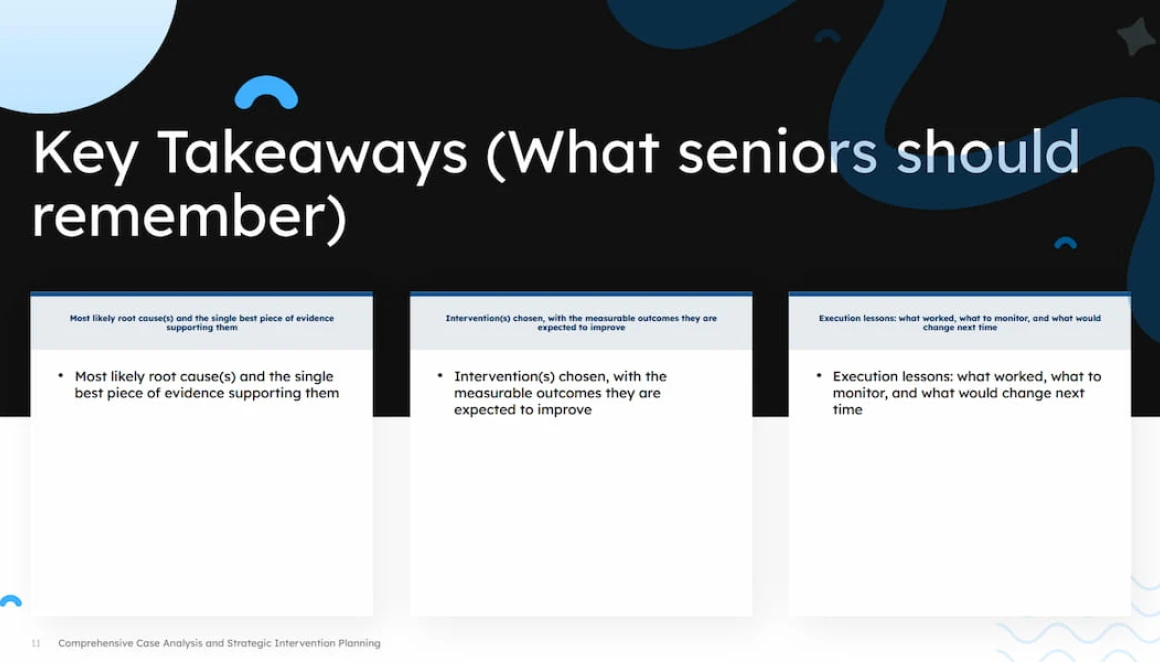 Case presentation templates DecksyAI