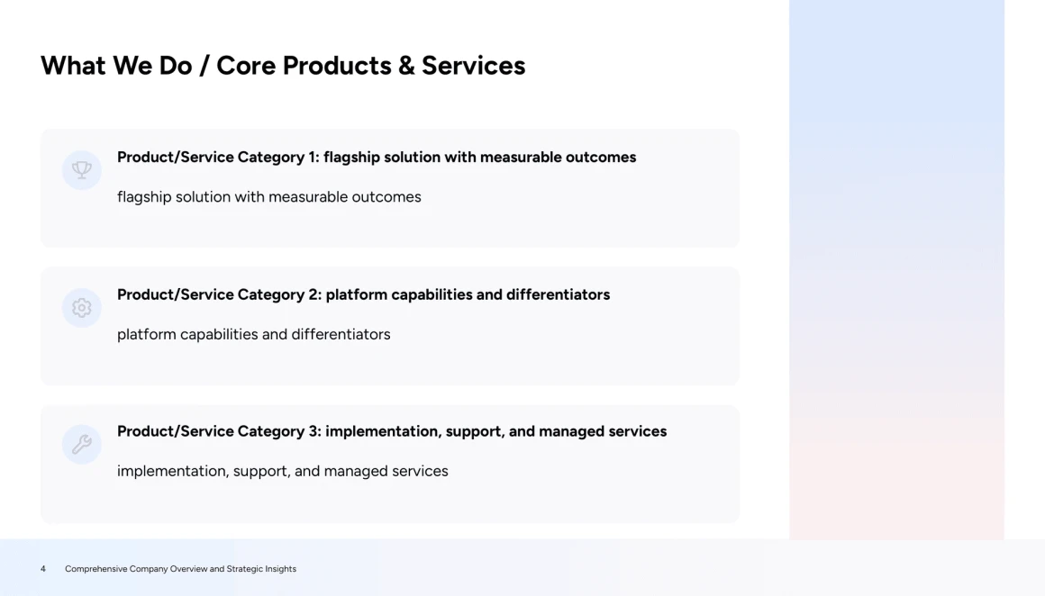 company overview presentation template