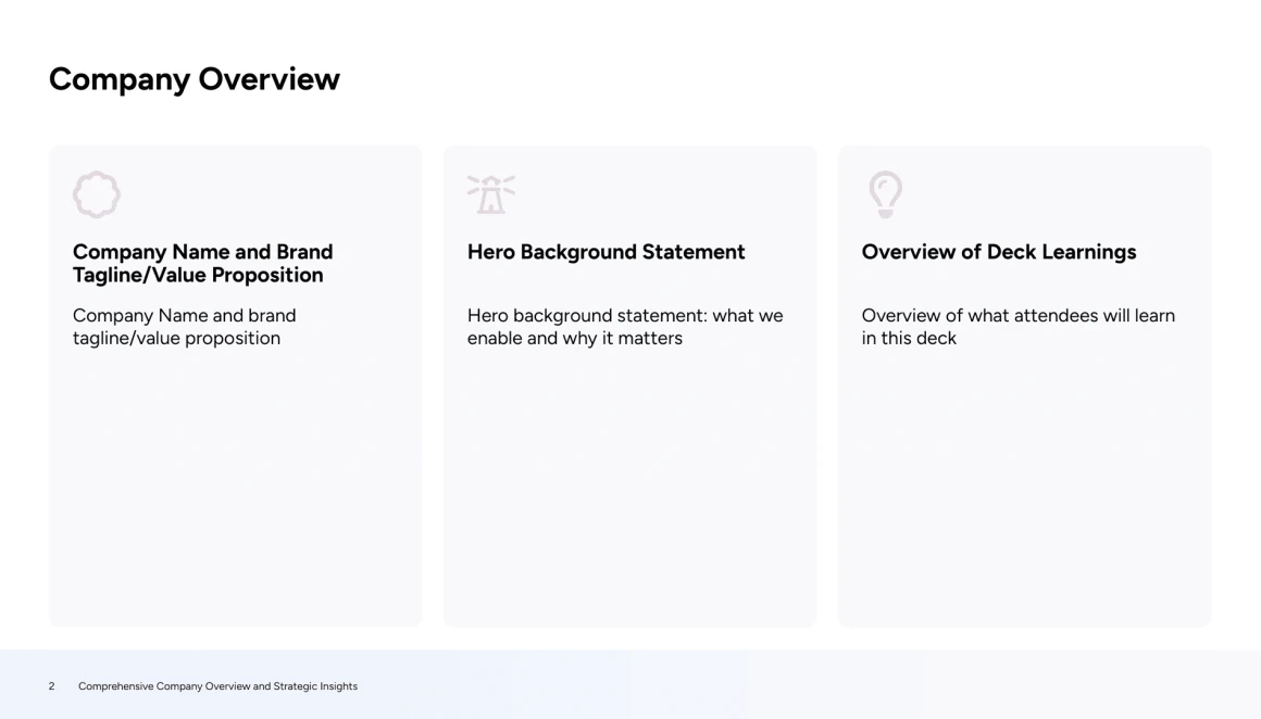 company overview presentation template