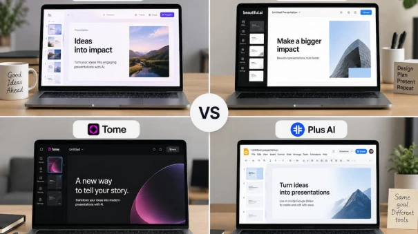 Gamma AI vs Beautiful.ai vs Tome vs Plus AI