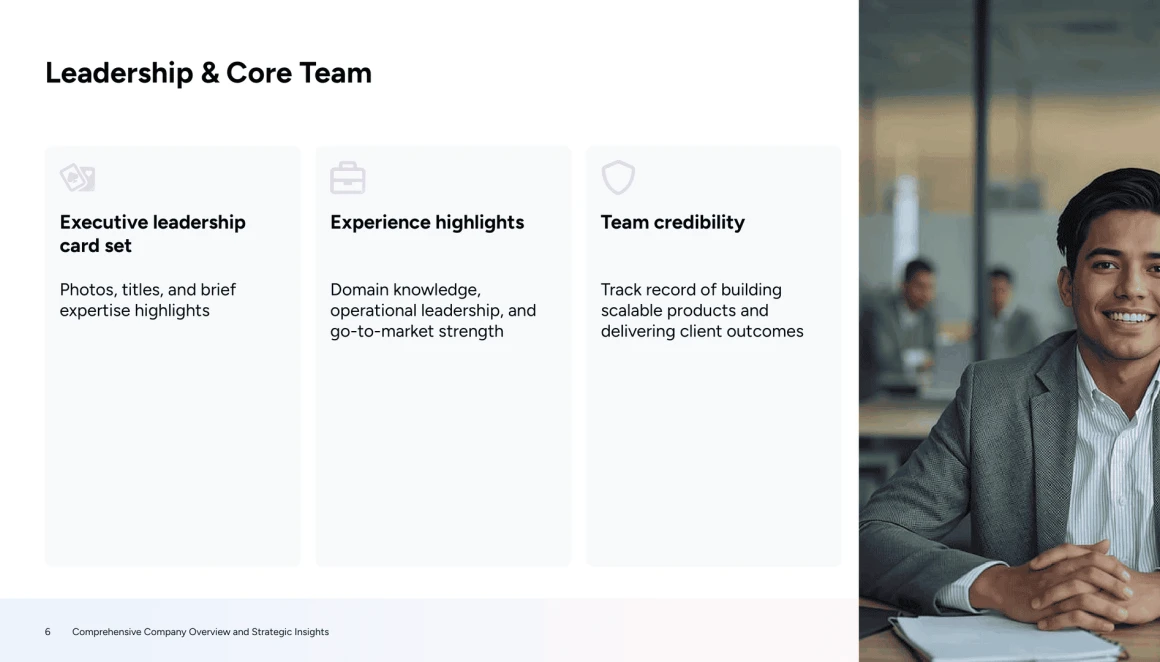 company overview presentation template