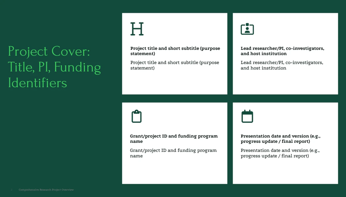 research project presentation template