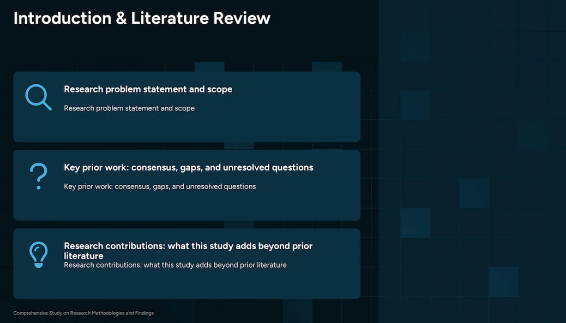 Research Presentation Template by decksyai