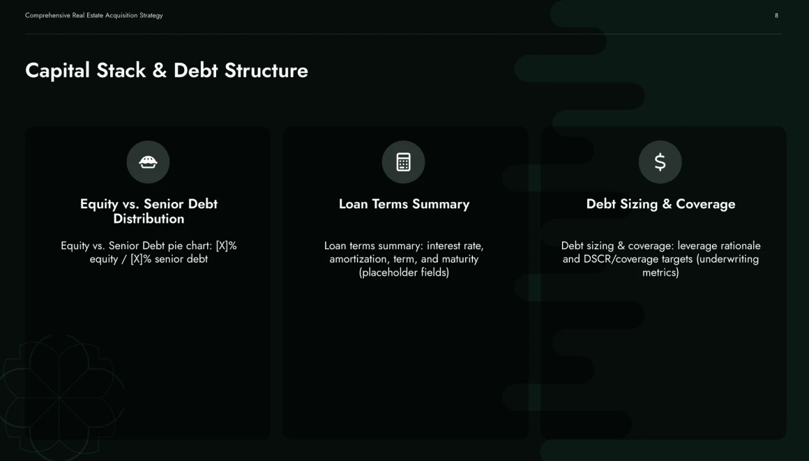 real estate investment presentation template