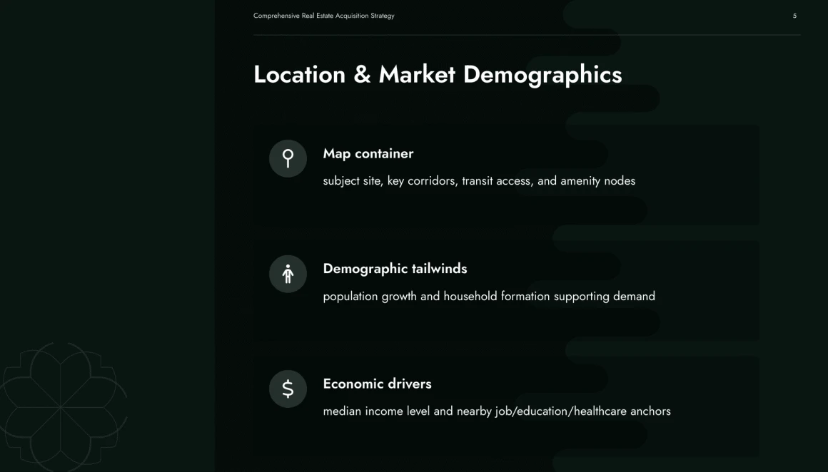 real estate investment presentation template