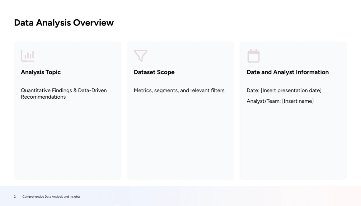 data analysis presentation template