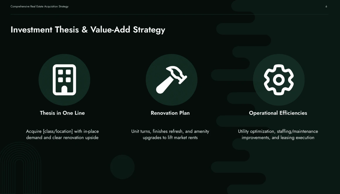 real estate investment presentation template
