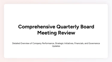 board meeting presentation template