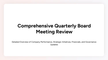 board meeting presentation template