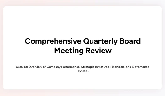 board meeting presentation template