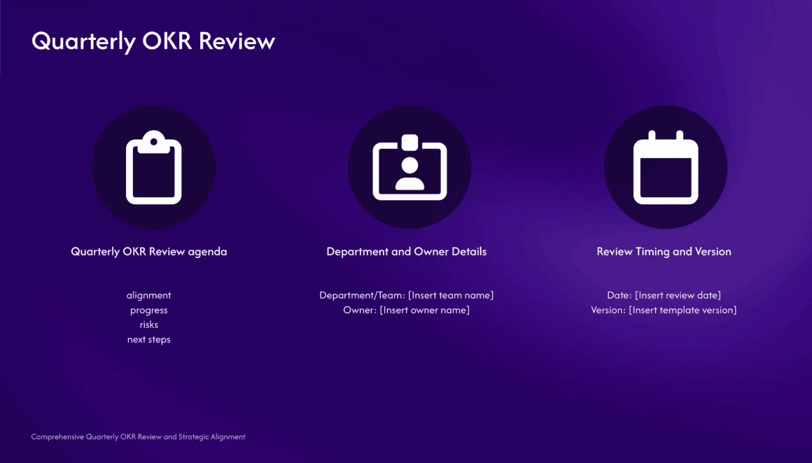 okr presentation template
