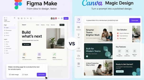 Figma Make vs Canva Magic Design